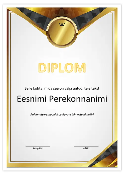 Word Diplomi Mall Kalendrid su Tasuta Eestikeelsed Kalendrid