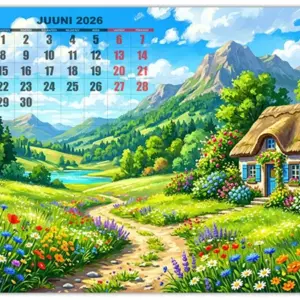 Juuni 2026 taustapildid kalendriga – tasuta allalaadimiseks